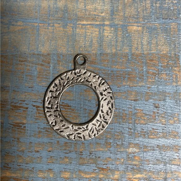 Unbranded Jewelry - Textured Silver-Tone Metal Tribal Pendant Charm With Loop